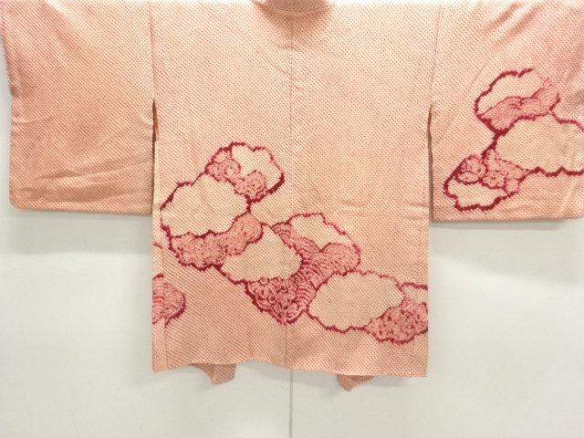 JAPANESE KIMONO / ANTIQUE HAORI / SILK / ALL SHIBORI / FLOWER